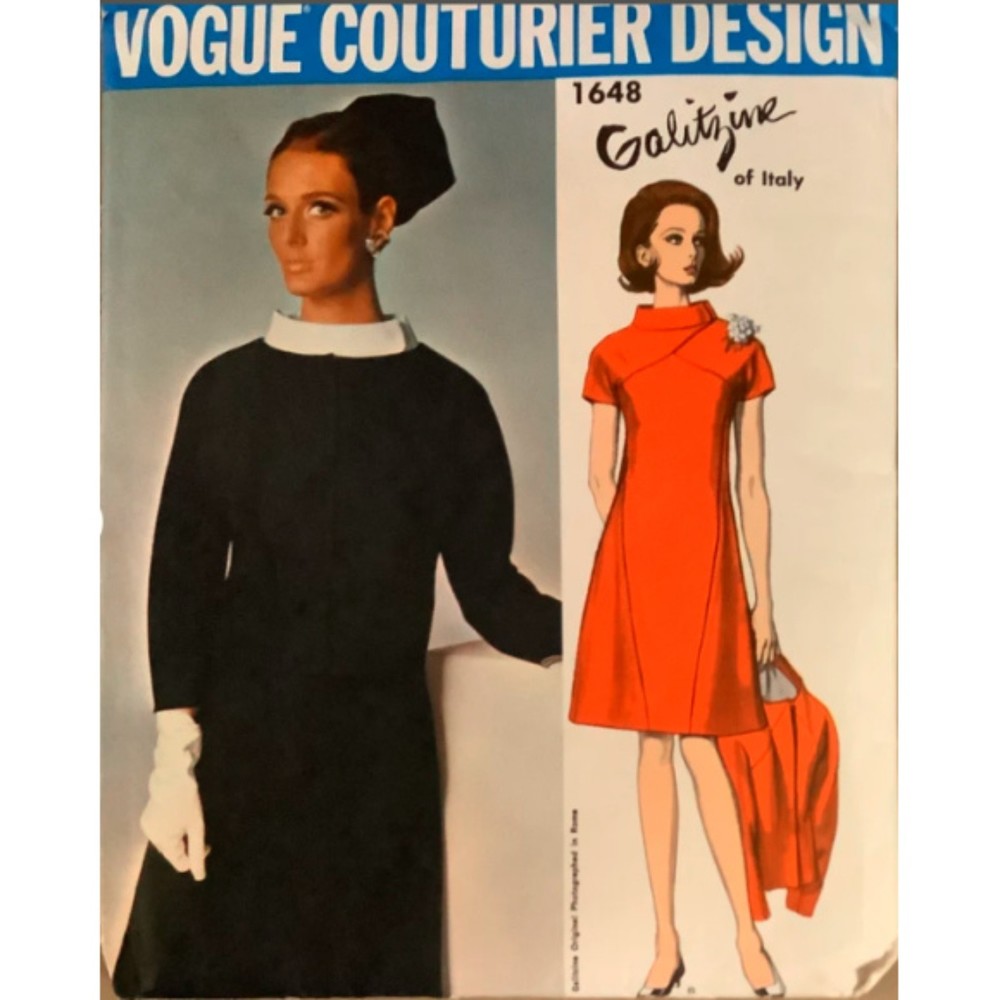 Vintage ©1966 Vogue 1648, Couturier Design Dress & Jacket - Size 14